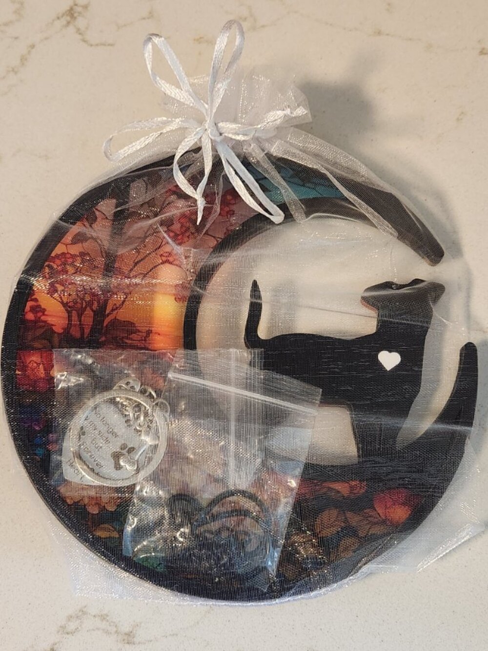 NWT: Dog Memorial Suncatcher, Sympathy Card, Keychain - Picture 2 of 7